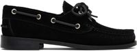 Aeyde Chaussures bateau Harris noires en suède