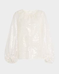 Sparkling Long-Sleeve Femme Blouse
