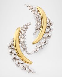 Golden Strada 18K Yellow and White Gold Diamond Earrings
