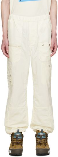 UNDERCOVER Off-White Crinkled Cargo Pants