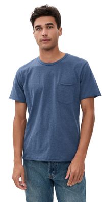 rag & bone Melange Miles Pocket Tee Hthnv XL