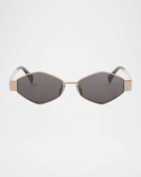 Triomphe Geometric Metal Sunglasses