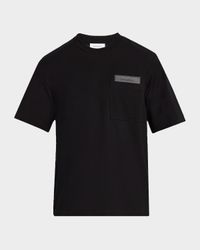 Men's Leather-Patch Pocket T-Shirt