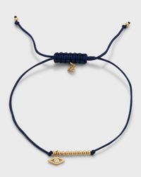 Diamond Evil Eye Pull-Cord Bracelet