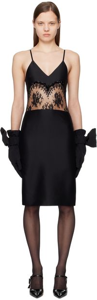 SHUSHU/TONG Robe midi noire à panneaux