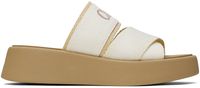 Chloé White Mila Slide Sandals