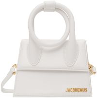 JACQUEMUS White 'Le Chiquito Noeud' Shoulder Bag