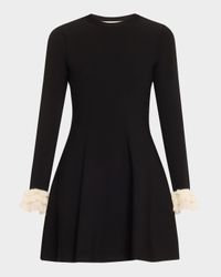 Long-Sleeve Ruffle-Cuff Mini Dress