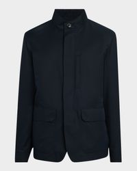 Men's Solid Car Coat