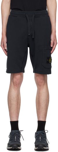 Stone Island Navy Regular Fit Shorts