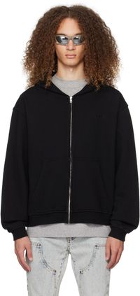 We11done Black Zip-Up Hoodie