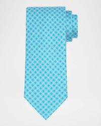 Men's Geometric Check Silk Tie