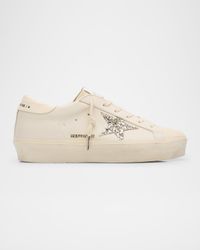 Hi Star Leather Glitter Low-Top Sneakers