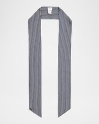 Techno Cotton Pinstripe Scarf