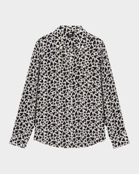 Kathryn Heart-Print Button-Front Shirt