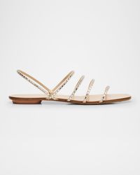 Crystal Strappy Flat Summer Sandals