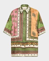 Contina Floral-Print Viscose Shirt