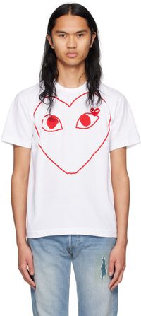 COMME des GARÇONS PLAY White Heart T-Shirt