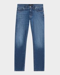 Men's Light-Wash Denim Jeans