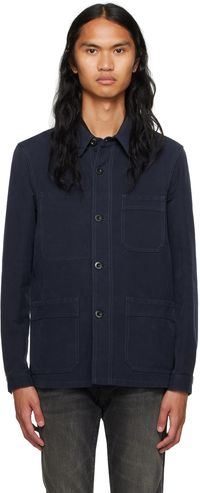 TOM FORD Navy Double Weft Jacket