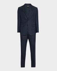 Men's Tonal Stripe Wool Two-Piece Suit