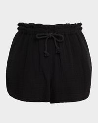 Starla Drawstring Cotton Gauze Shorts