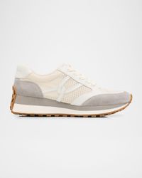 Valentina Mesh and Mixed Leather Runner Sneakers