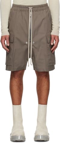 Rick Owens Short cargo gris à glissière Bela - Hollywood
