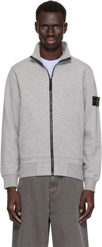 Stone Island Gray Logo Patch Sweater