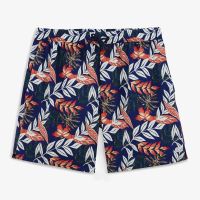 Serge Blanco - Short de bain imprimé feuilles - Taille 5XL - Bleu