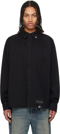 Stolen Girlfriends Club Chemise cargo noire à ferrure à logo