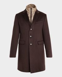 Men's Cashmere Coat w/ Removable Bib