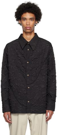 Andersson Bell Chemise Bubble Flower noire
