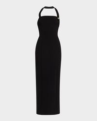 Davina Sculpted Halter Midi Dress