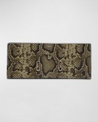 Binder Python-Print Leather Clutch Bag