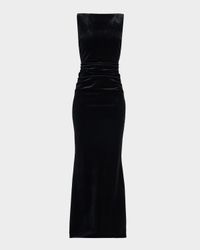 Nima Low-Back Velvet Mermaid Gown