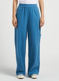 Reebok - Pantalon large taille haute - Taille L - Bleu