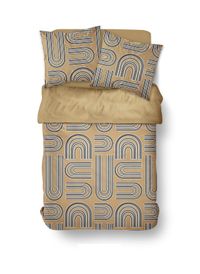 Today Linge De Maison - Parure de lit en coton - Taille 260x240 cm - Orange