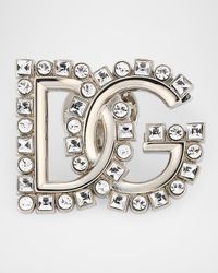 Rhinestone DG Logo Brooch