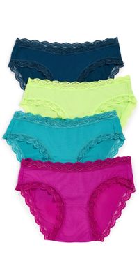 Stripe & Stare Original Knicker 4 Pack Peacock Brights S