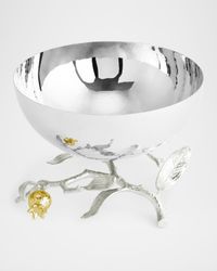 Pomegranate Silver & Gold Small Bowl with 24K Goldplate