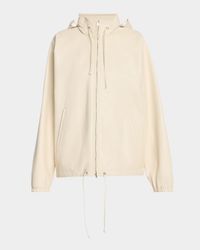 Jilly Leather Zip Hooded Jacket