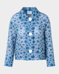 Dot Seersucker Shirt Jacket