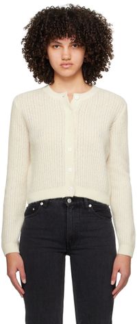 A.P.C. Cardigan Milo blanc cassé