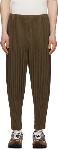 HOMME PLISSÉ ISSEY MIYAKE Brown Heather Pleats Trousers