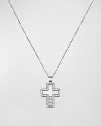Happy Diamonds 18K White Gold Cross Pendant Necklace