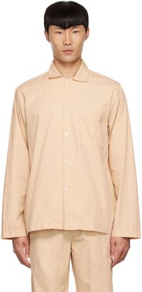 Tekla Beige Organic Cotton Pyjama Shirt