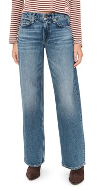 rag & bone Saige Low Rise Full Relaxed Straight Jeans Echo 27