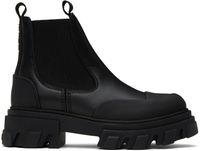 GANNI Black Low Chelsea Boots