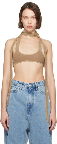 Y/Project Tan Multi-Scarf Bralette